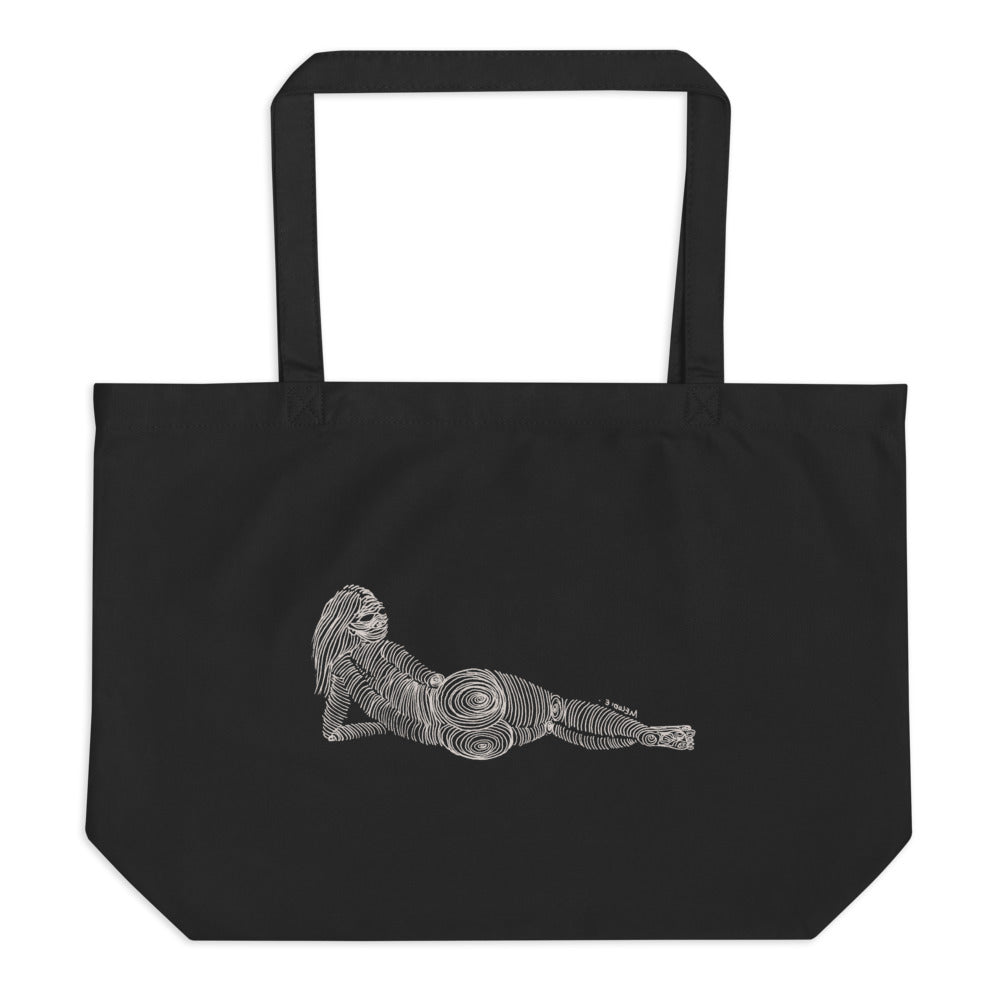 " 3/7 Deadly sins " Front Print dark Large organic tote bag