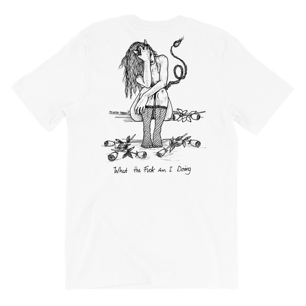 " WTF Am I Doing ? "X " So Tired " Front And Back Print Short-Sleeve Unisex T-Shirt