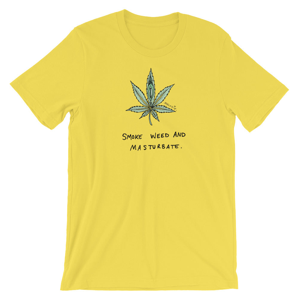 " Smoke Weed And Masturbate " Short-Sleeve Unisex T-Shirt