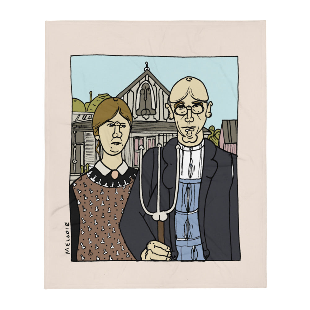 " Grant Wood " Throw Blanket