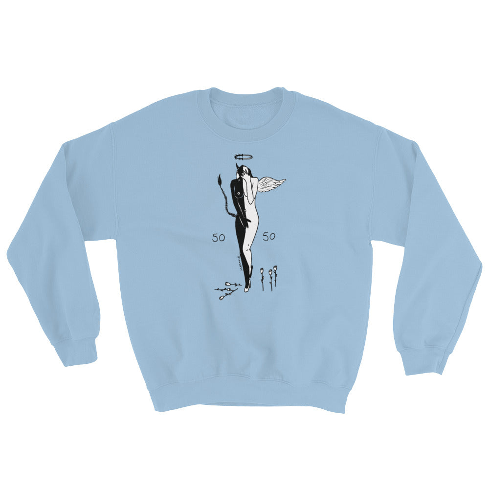 " 50/50, Angel/Demon " Sweatshirt