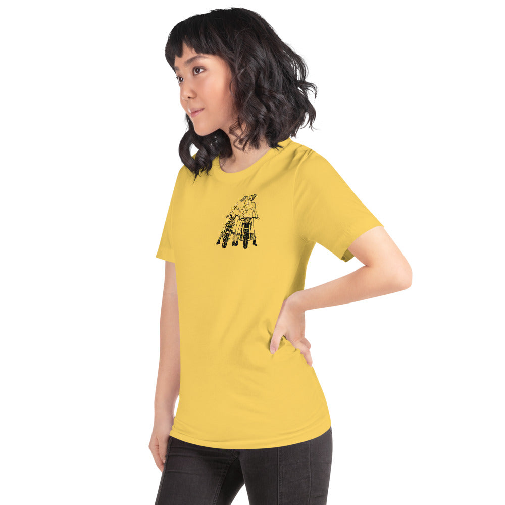 " Babes On Bikes " Front And Back Print Short-Sleeve Unisex T-Shirt