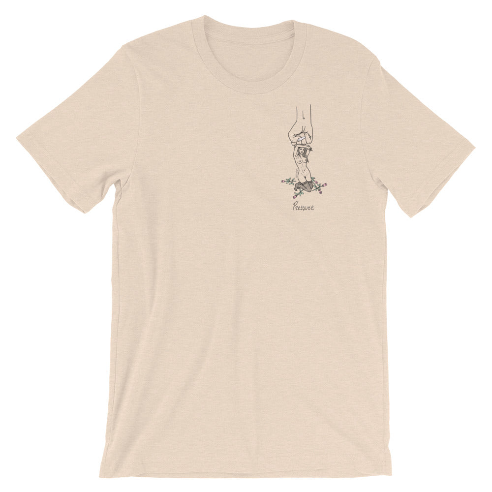 " Feelings " x " Pressure " Front and Back Short-Sleeve Unisex T-Shirt