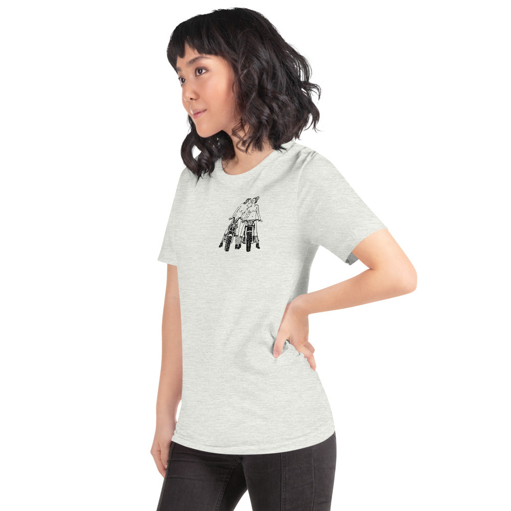 " Babes On Bikes " Front And Back Print Short-Sleeve Unisex T-Shirt