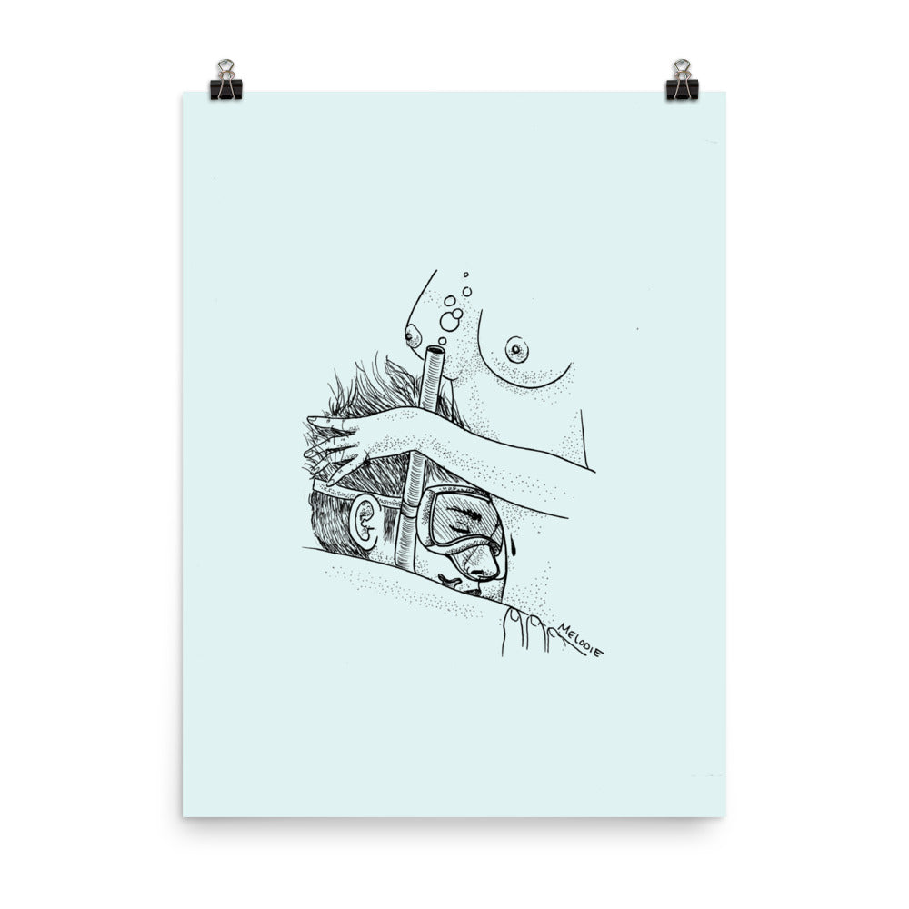 " underwater " Print Poster