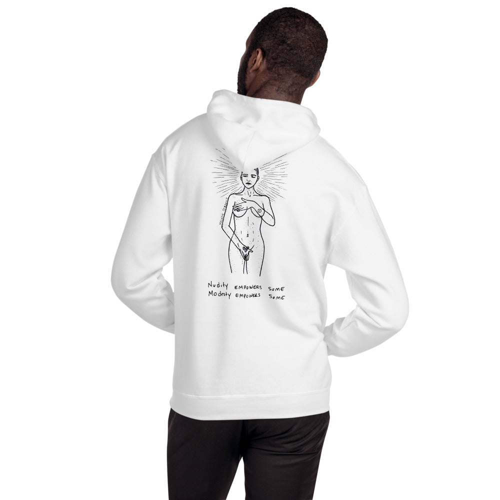" Our World x Empowers " Front and Back Print Hooded Sweatshirt