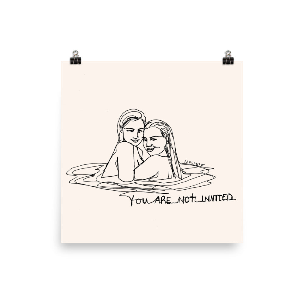 " you are not invited " online drawing Poster