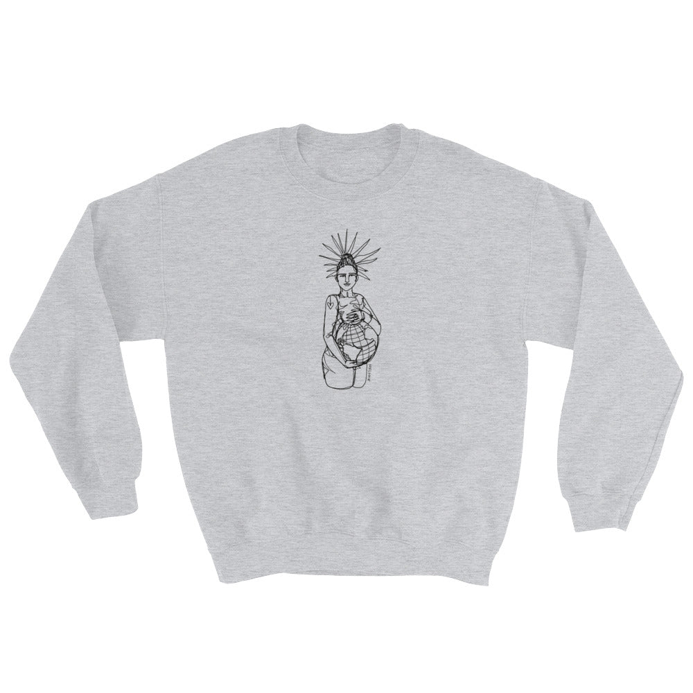" Our World x Empowers " Front and back Unisex Sweatshirt