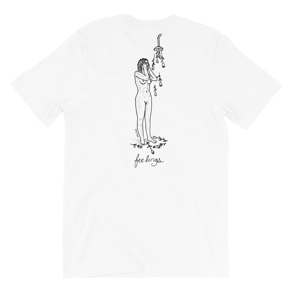 " Feelings " x " Pressure " Front and Back Short-Sleeve Unisex T-Shirt