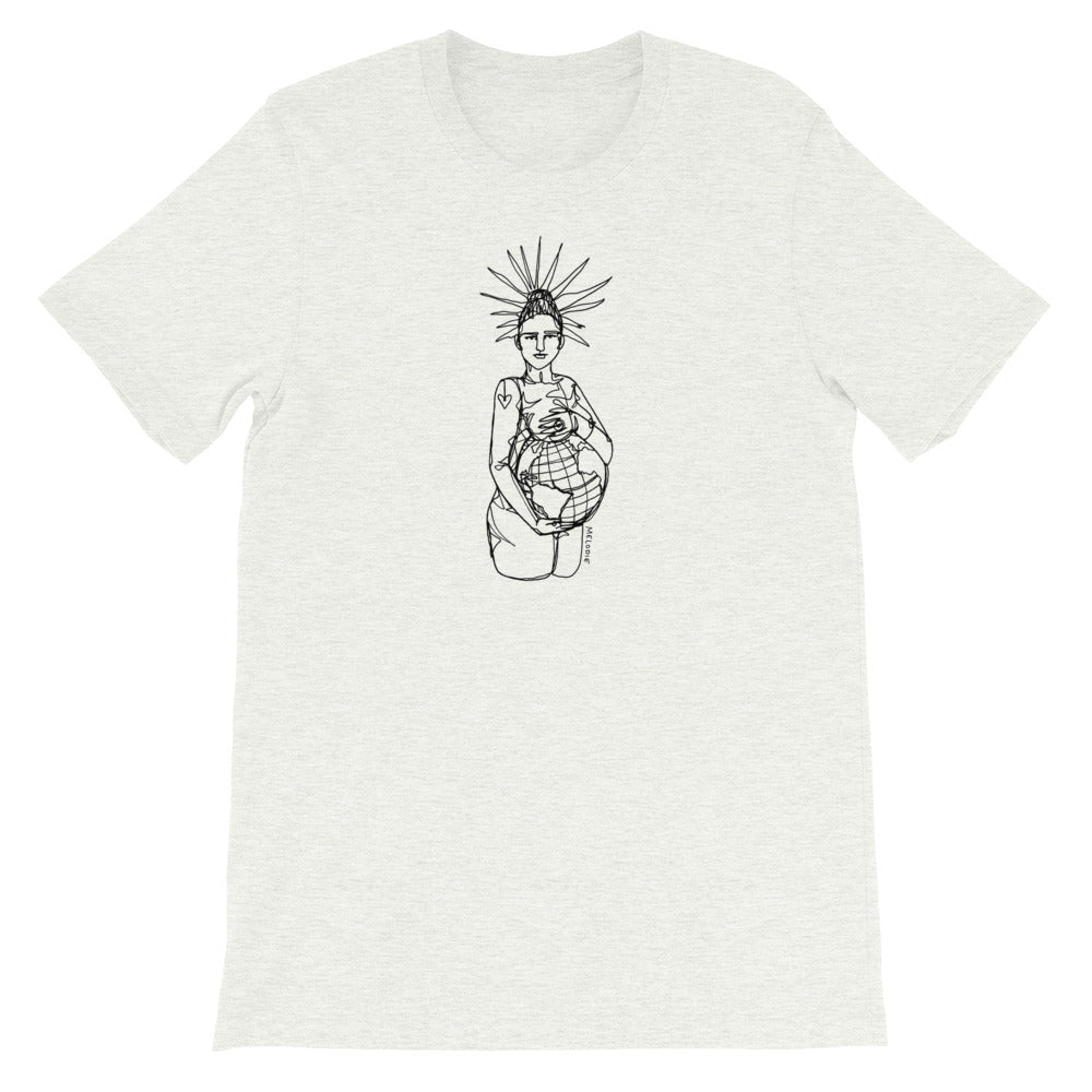 " Our World x Empowers " Front and Back Print Short-Sleeve Unisex T-Shirt