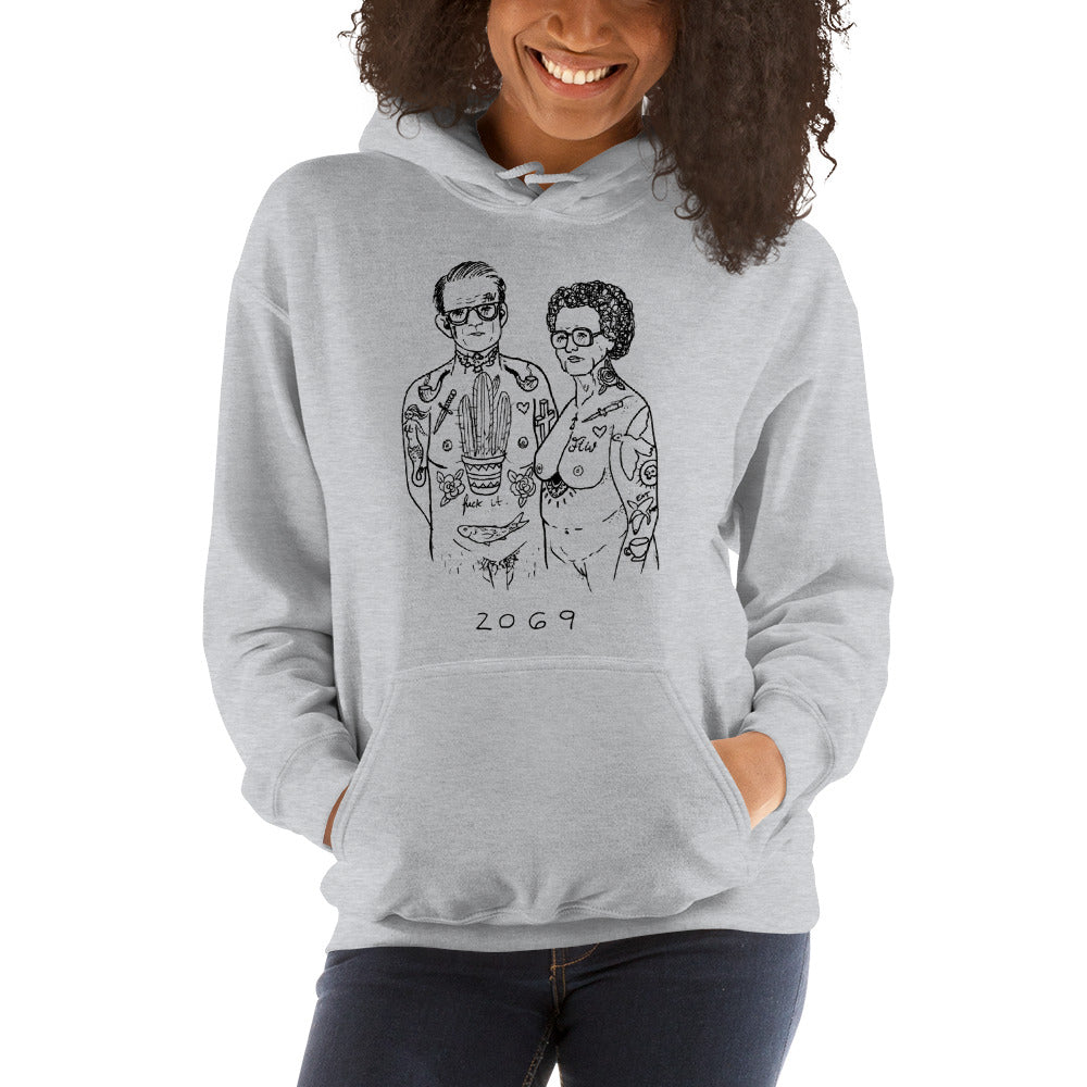 " Us x Rest In Pussy " Combo Unisex Hooded Sweatshirt