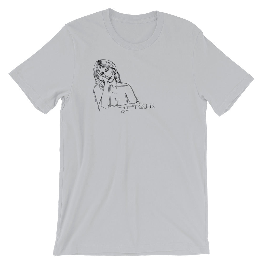 " WTF Am I Doing ? "X " So Tired " Front And Back Print Short-Sleeve Unisex T-Shirt