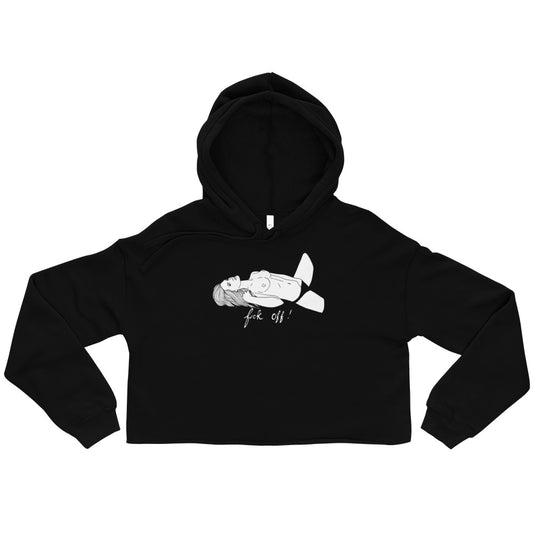" FUCK OFF " Crop Hoodie