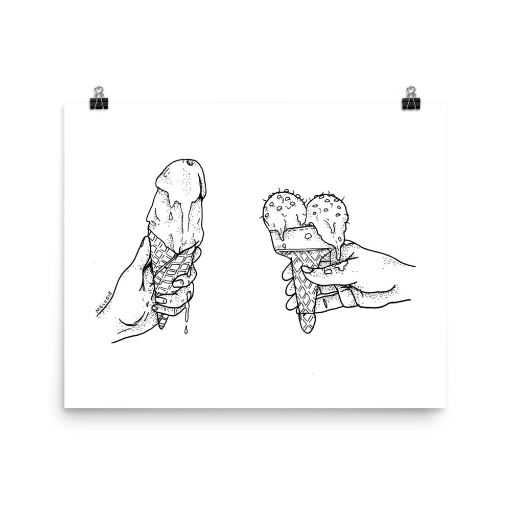 " Ice Creamer " Print /Poster