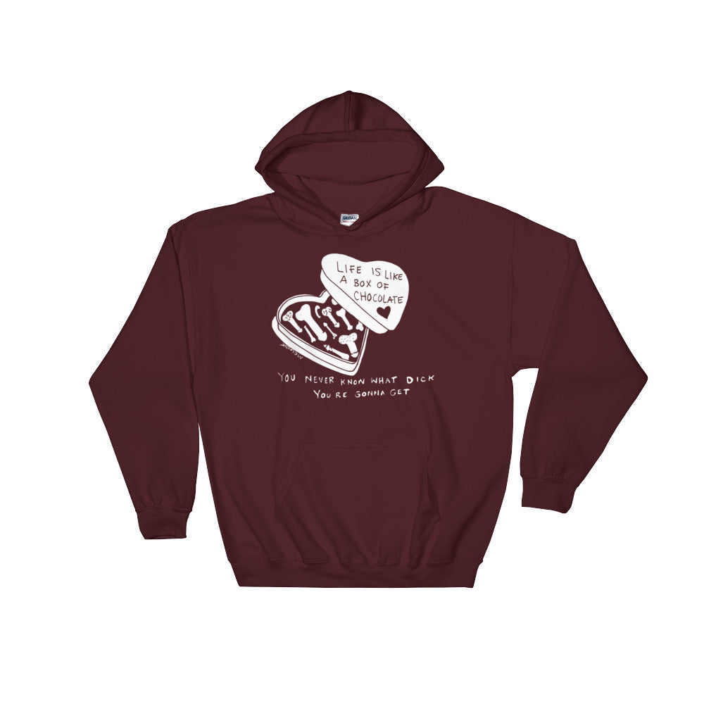 " Life Is Like A Box Of Chocolate " Hooded Sweatshirt