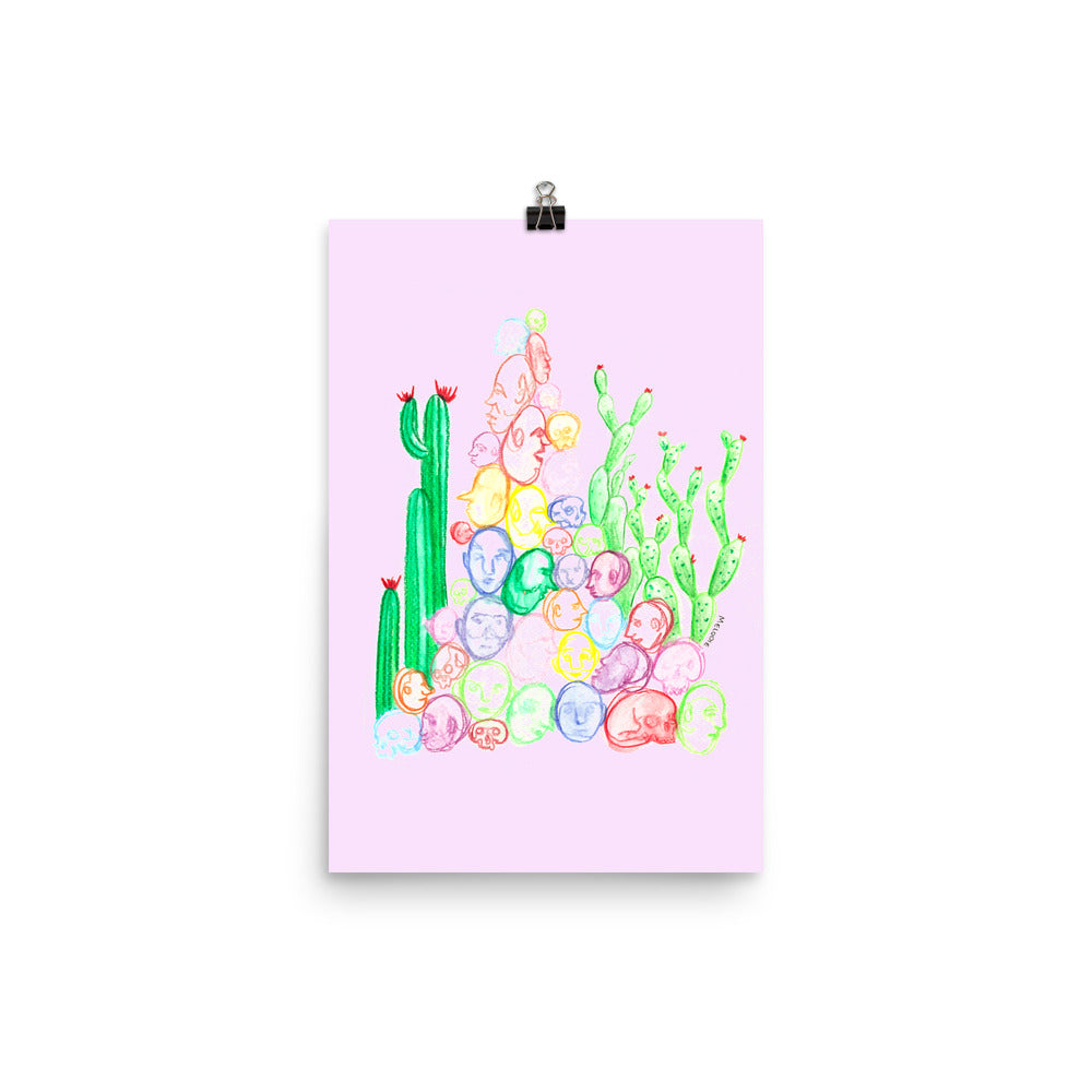 " Tête De Cactus 2 "Print / Poster