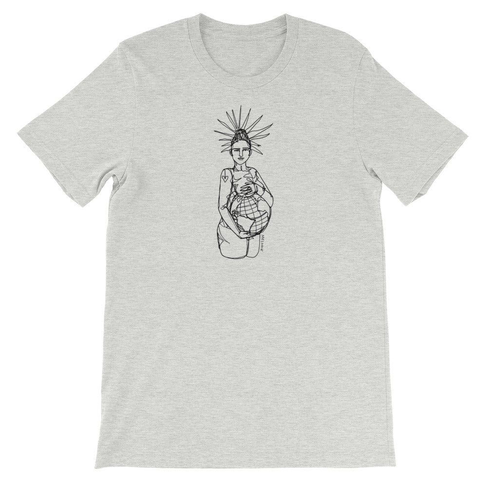 " Our World x Empowers " Front and Back Print Short-Sleeve Unisex T-Shirt