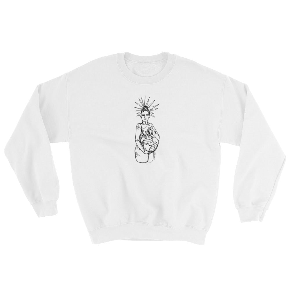 " Our World x Empowers " Front and back Unisex Sweatshirt
