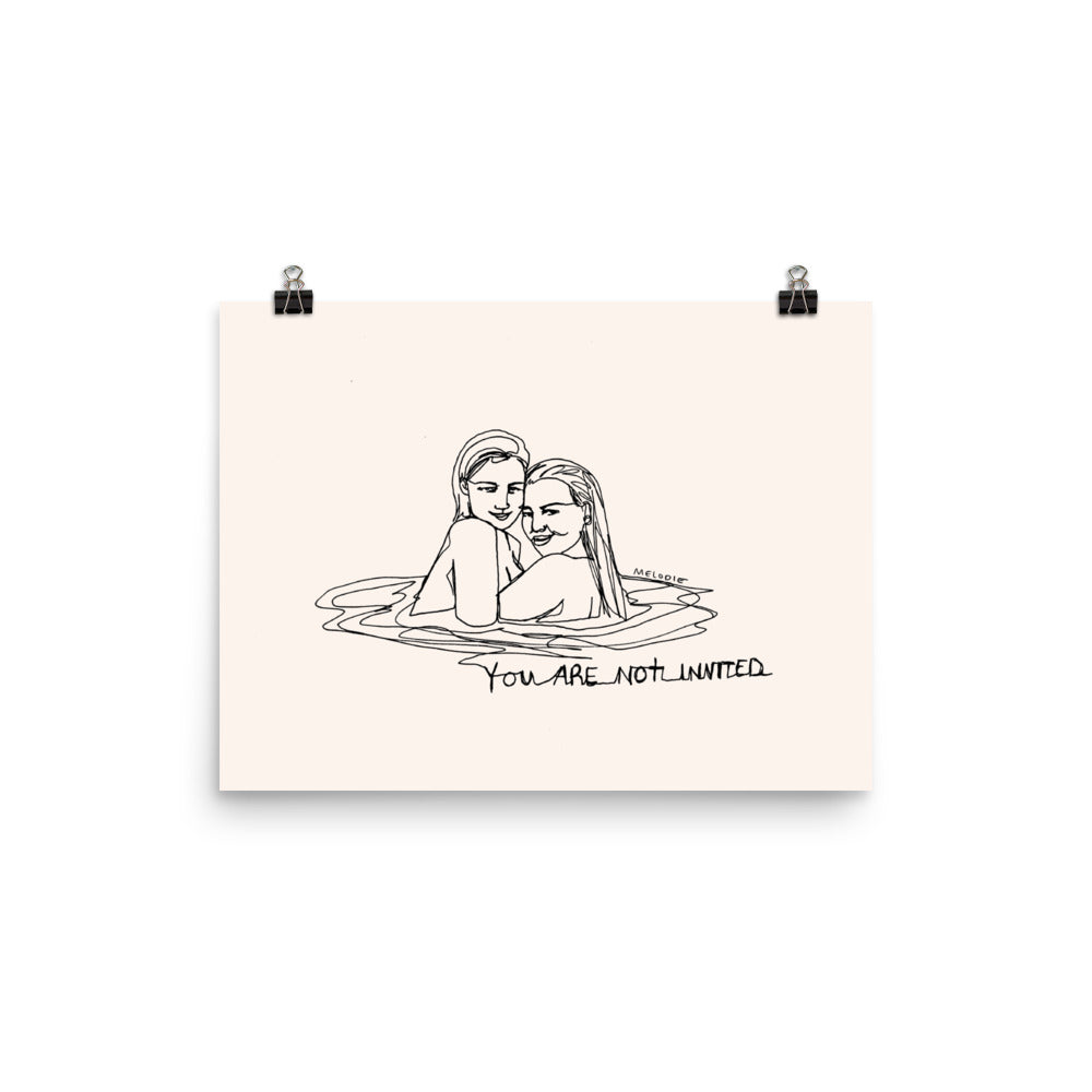 " you are not invited " online drawing Poster