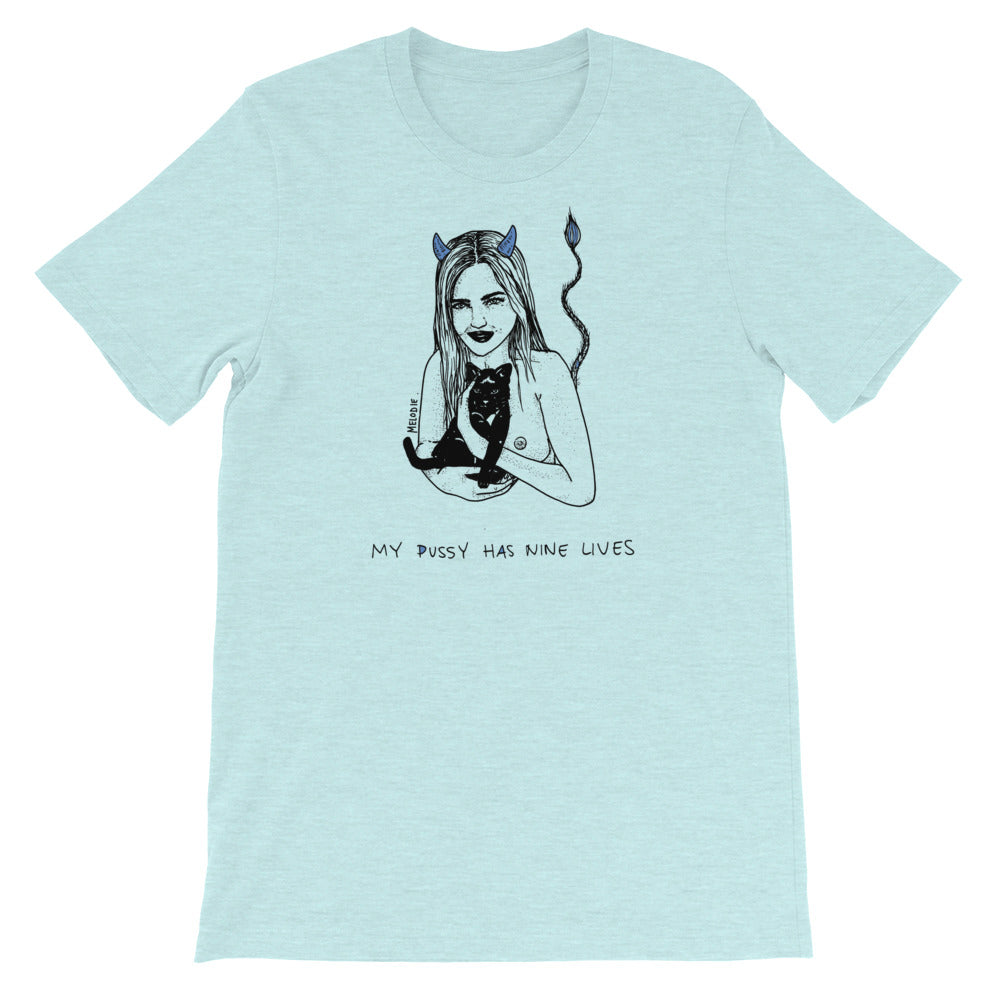 " My pussy Has 9 Lives " Short-Sleeve Unisex T-Shirt