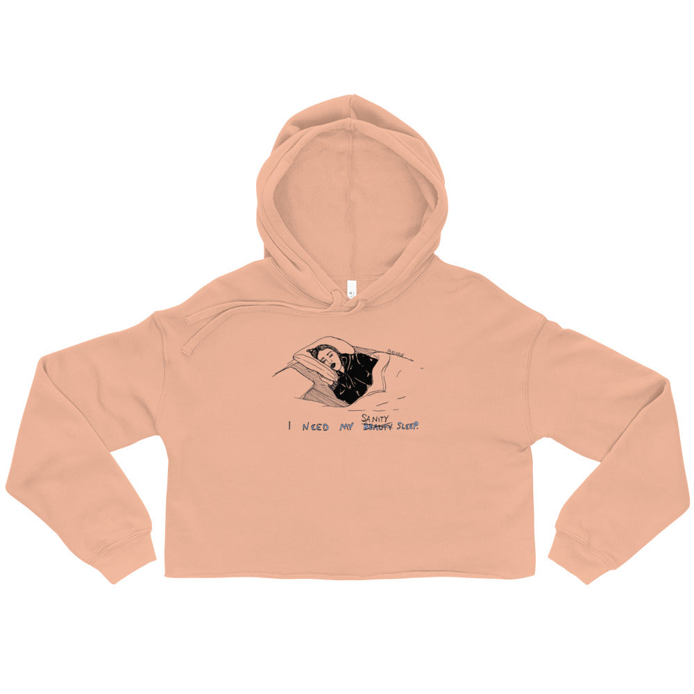 " Sanity Sleep " Crop Hoodie