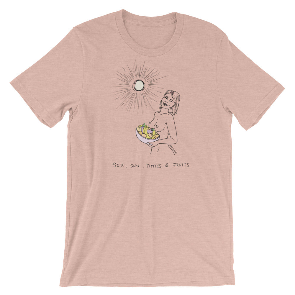 " Sex, Sun, Titties & Fruits " Short-Sleeve Unisex T-Shirt