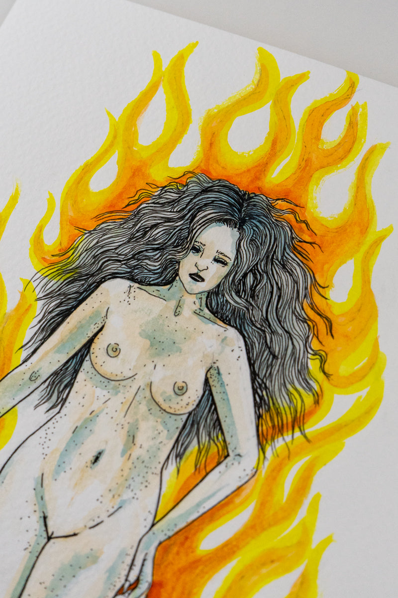 " Lady On Fire " Original Artwork