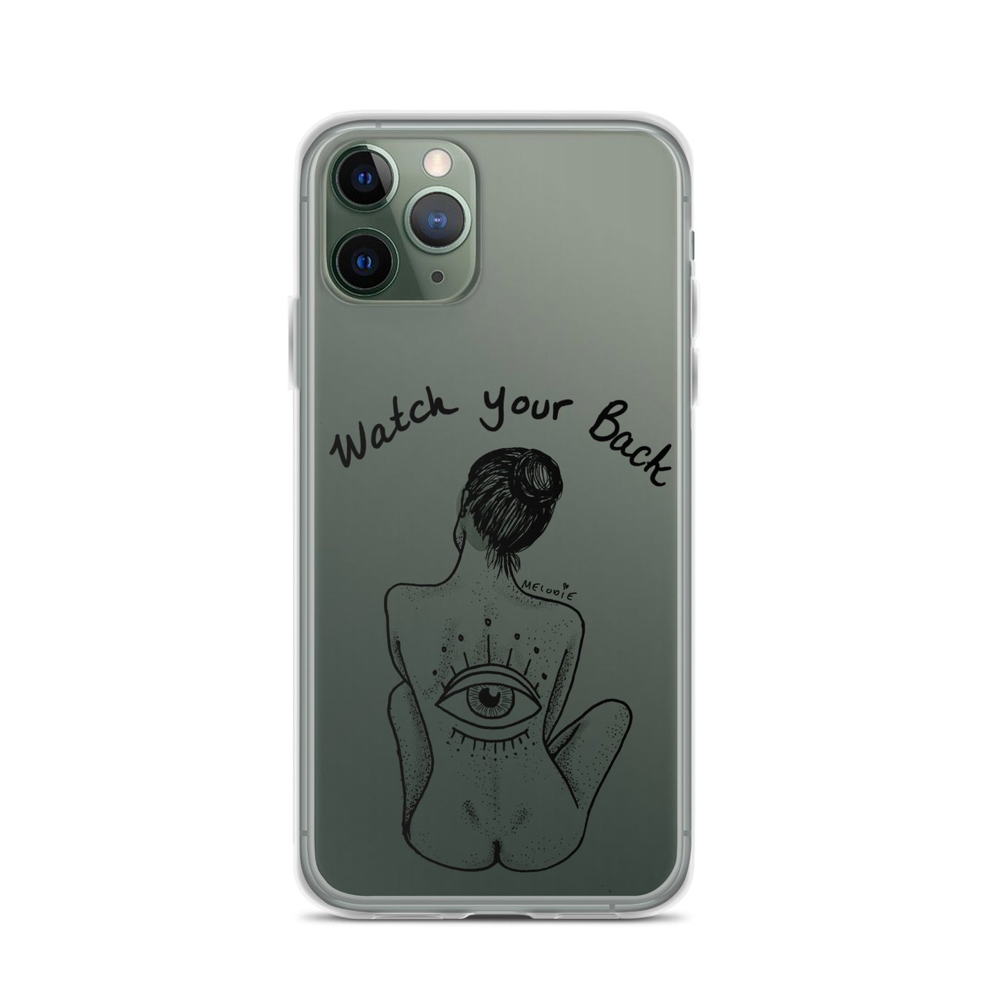 " Watch Your Back " Clear Case for iPhone®