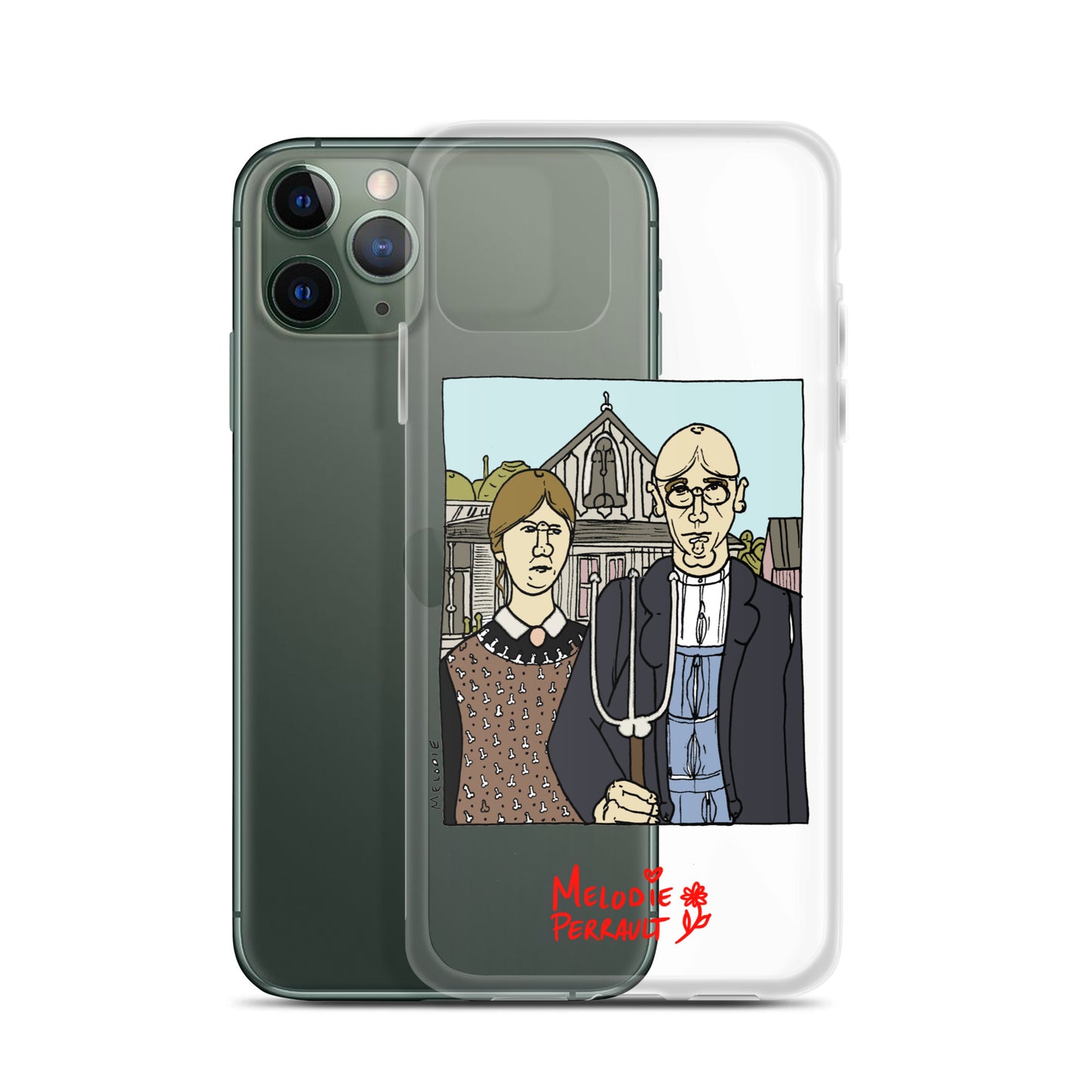 " Grant Wood " American Gothic, Clear Case for iPhone®