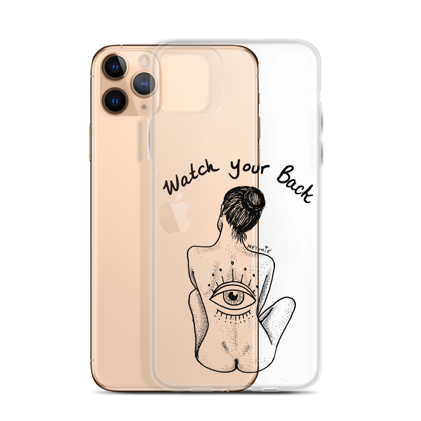 " Watch Your Back " Clear Case for iPhone®