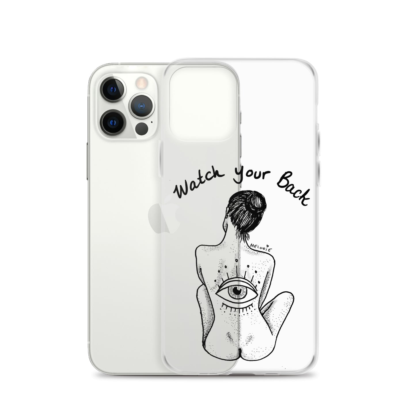 " Watch Your Back " Clear Case for iPhone®