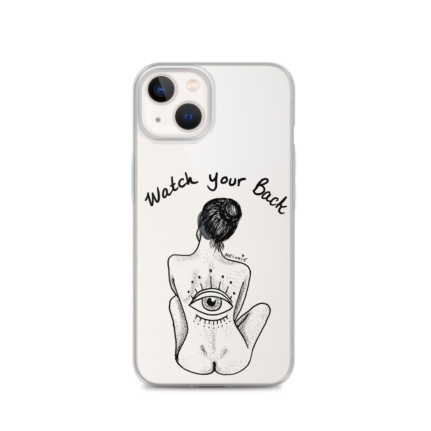 " Watch Your Back " Clear Case for iPhone®