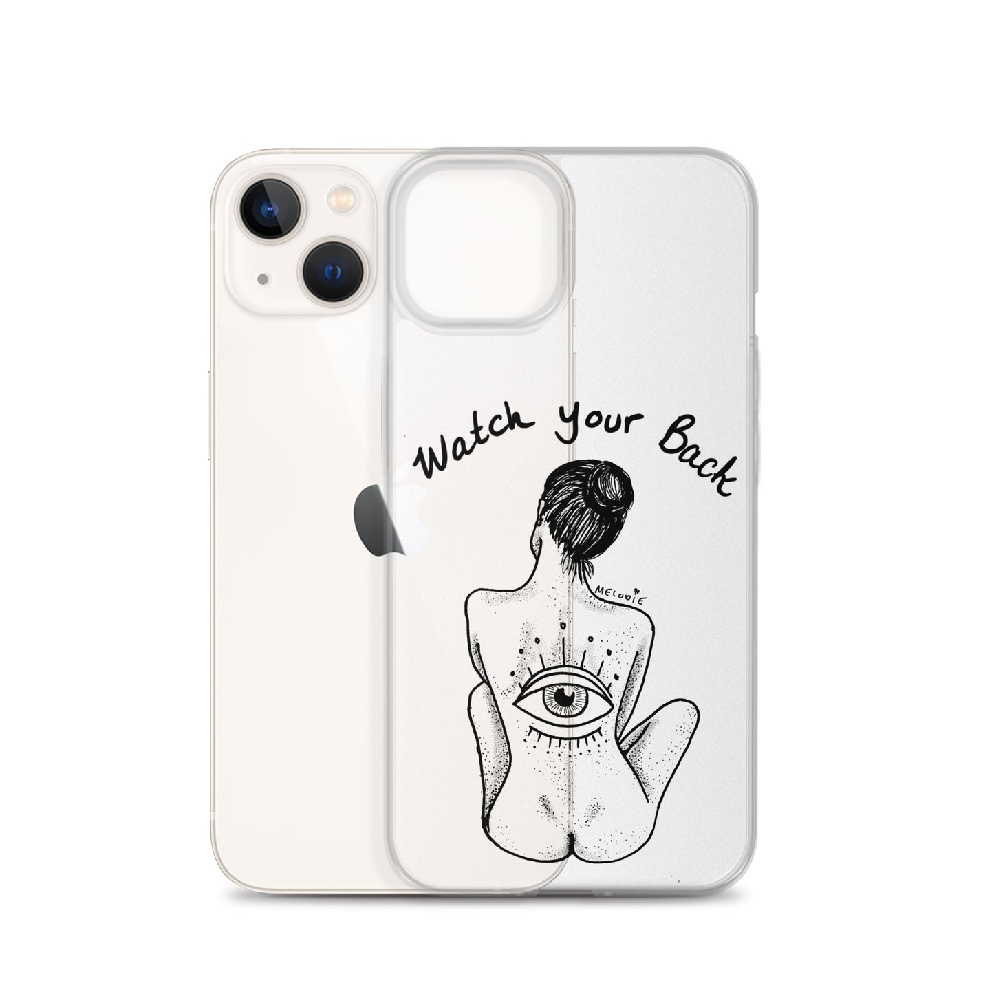 " Watch Your Back " Clear Case for iPhone®