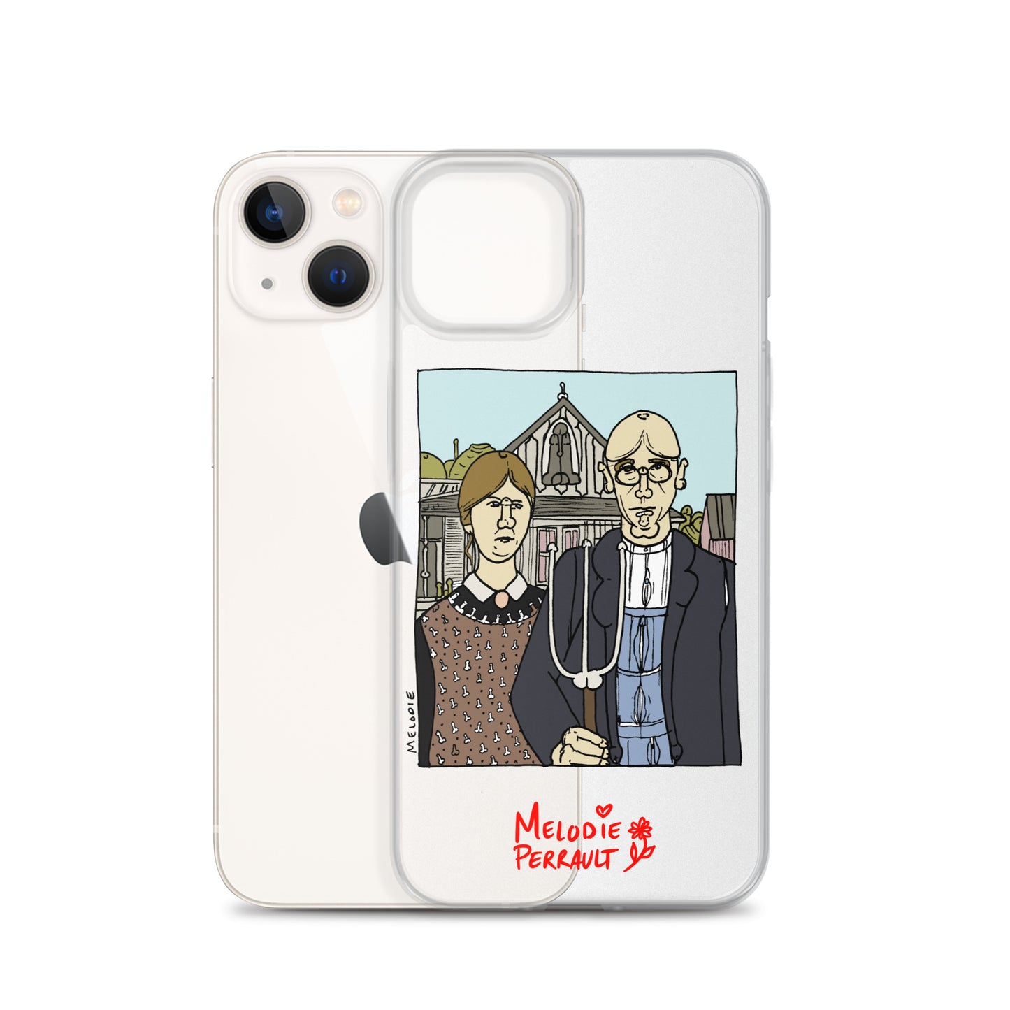 " Grant Wood " American Gothic, Clear Case for iPhone®