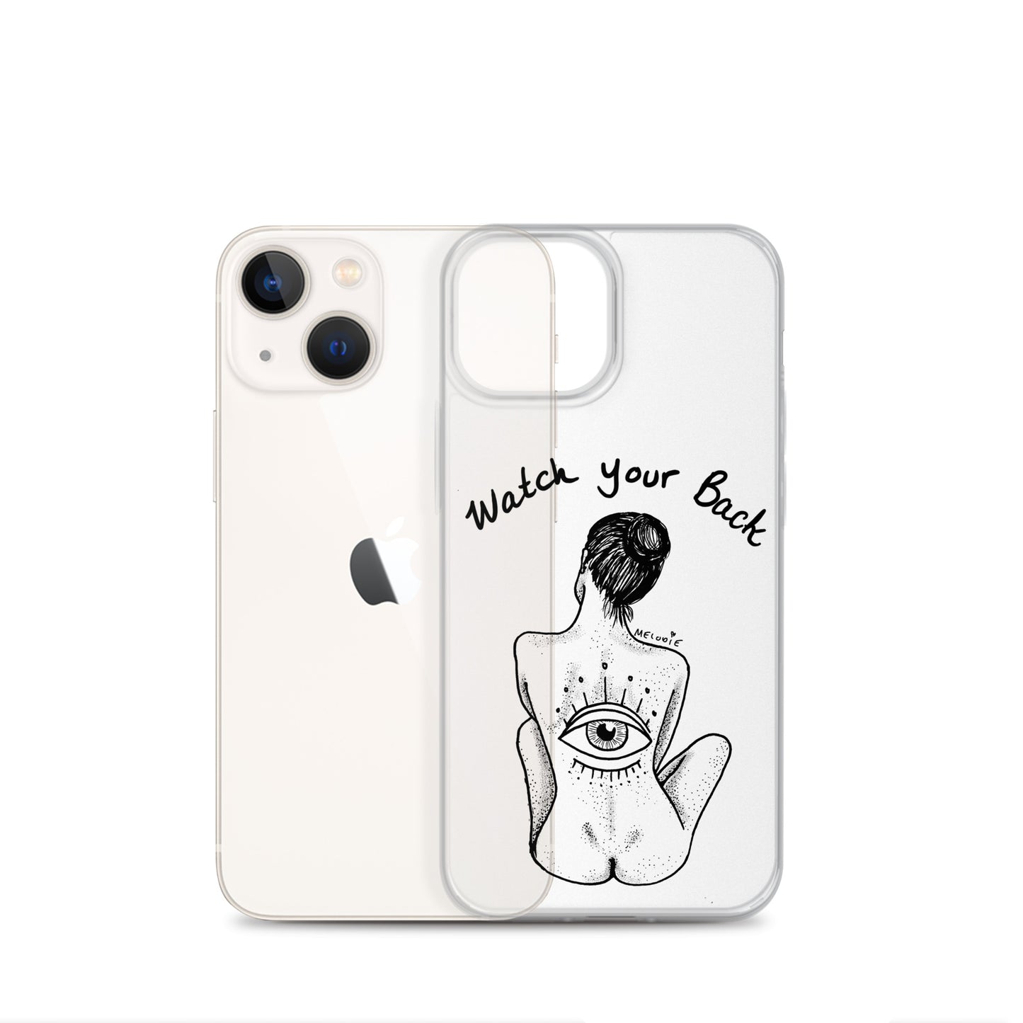 " Watch Your Back " Clear Case for iPhone®