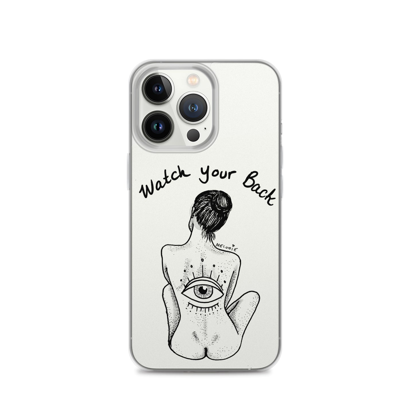 " Watch Your Back " Clear Case for iPhone®