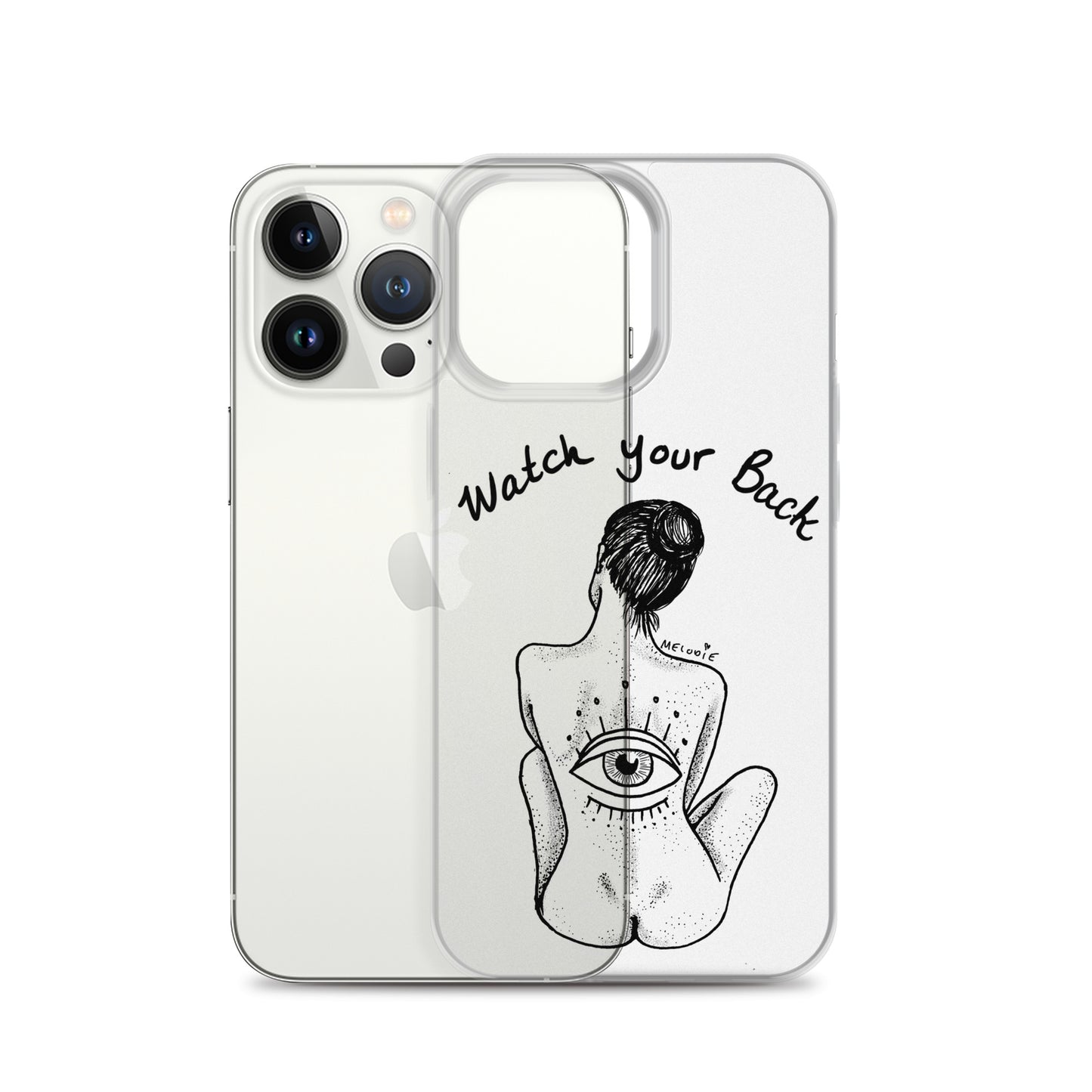 " Watch Your Back " Clear Case for iPhone®