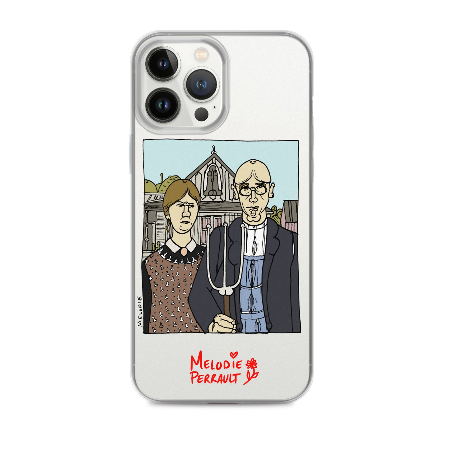 " Grant Wood " American Gothic, Clear Case for iPhone®