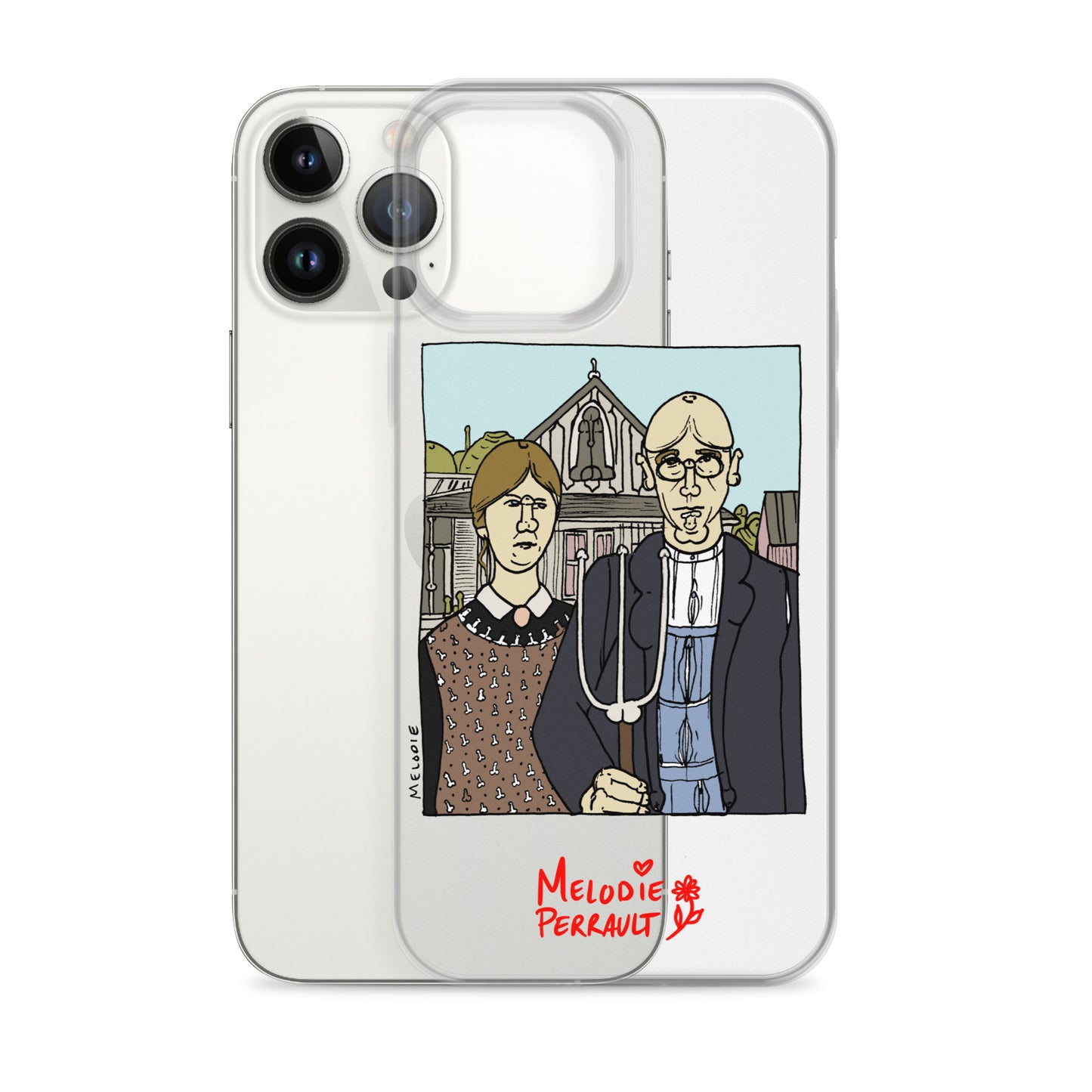 " Grant Wood " American Gothic, Clear Case for iPhone®