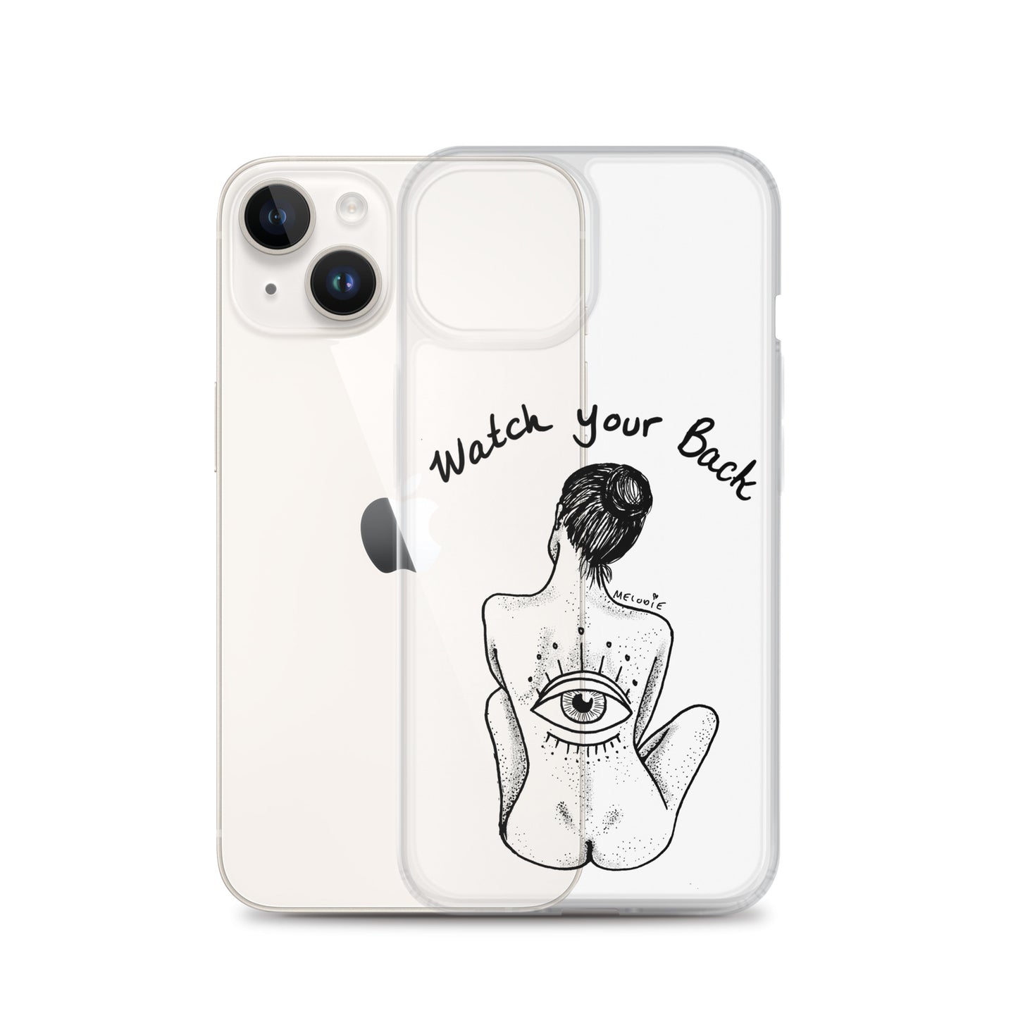 " Watch Your Back " Clear Case for iPhone®