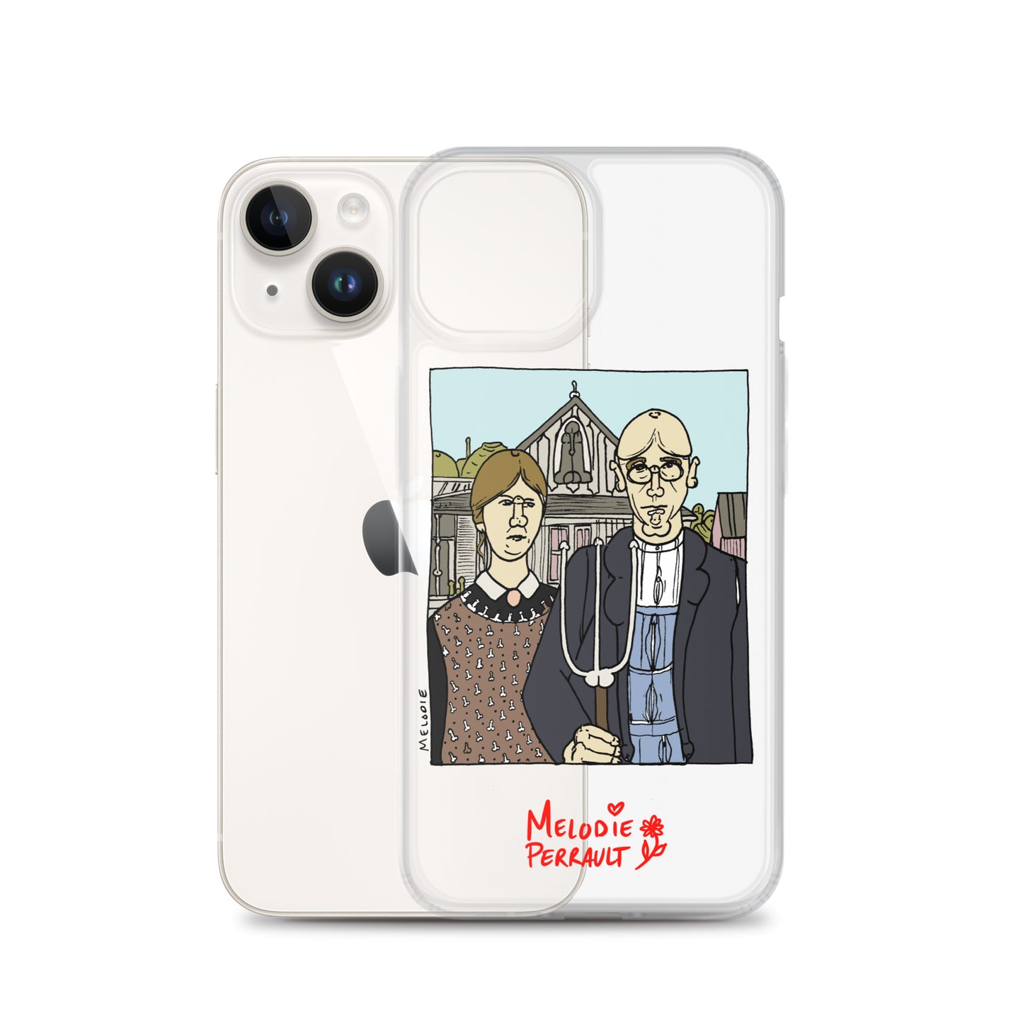 " Grant Wood " American Gothic, Clear Case for iPhone®