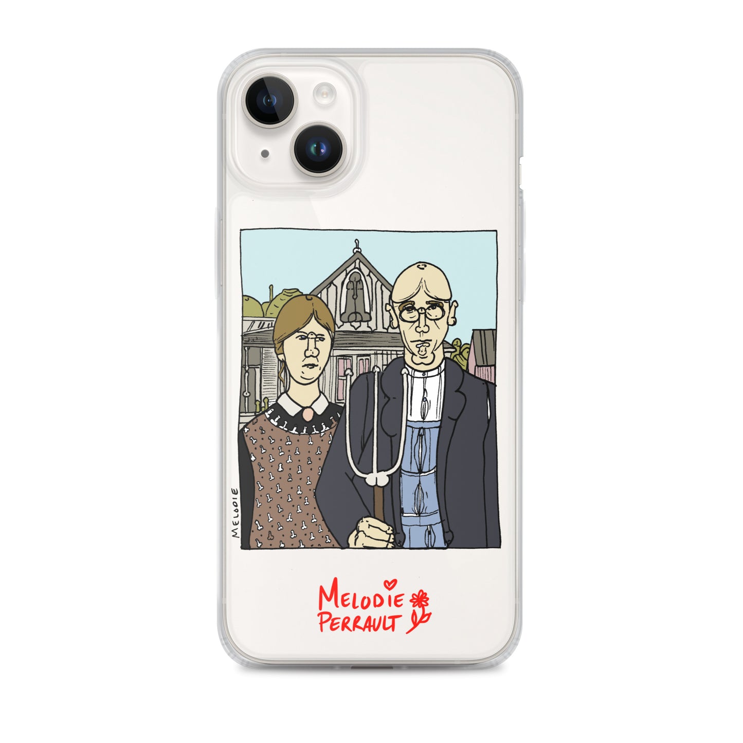 " Grant Wood " American Gothic, Clear Case for iPhone®