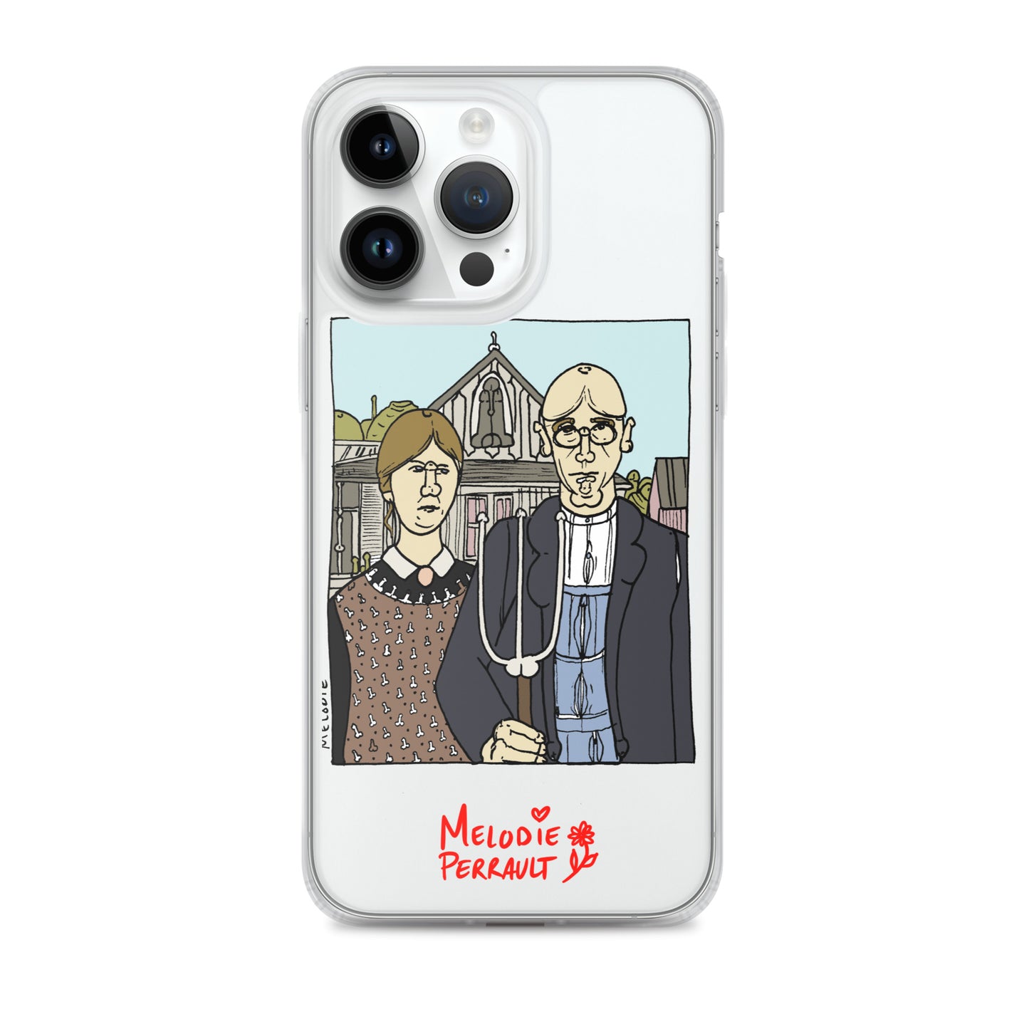 " Grant Wood " American Gothic, Clear Case for iPhone®