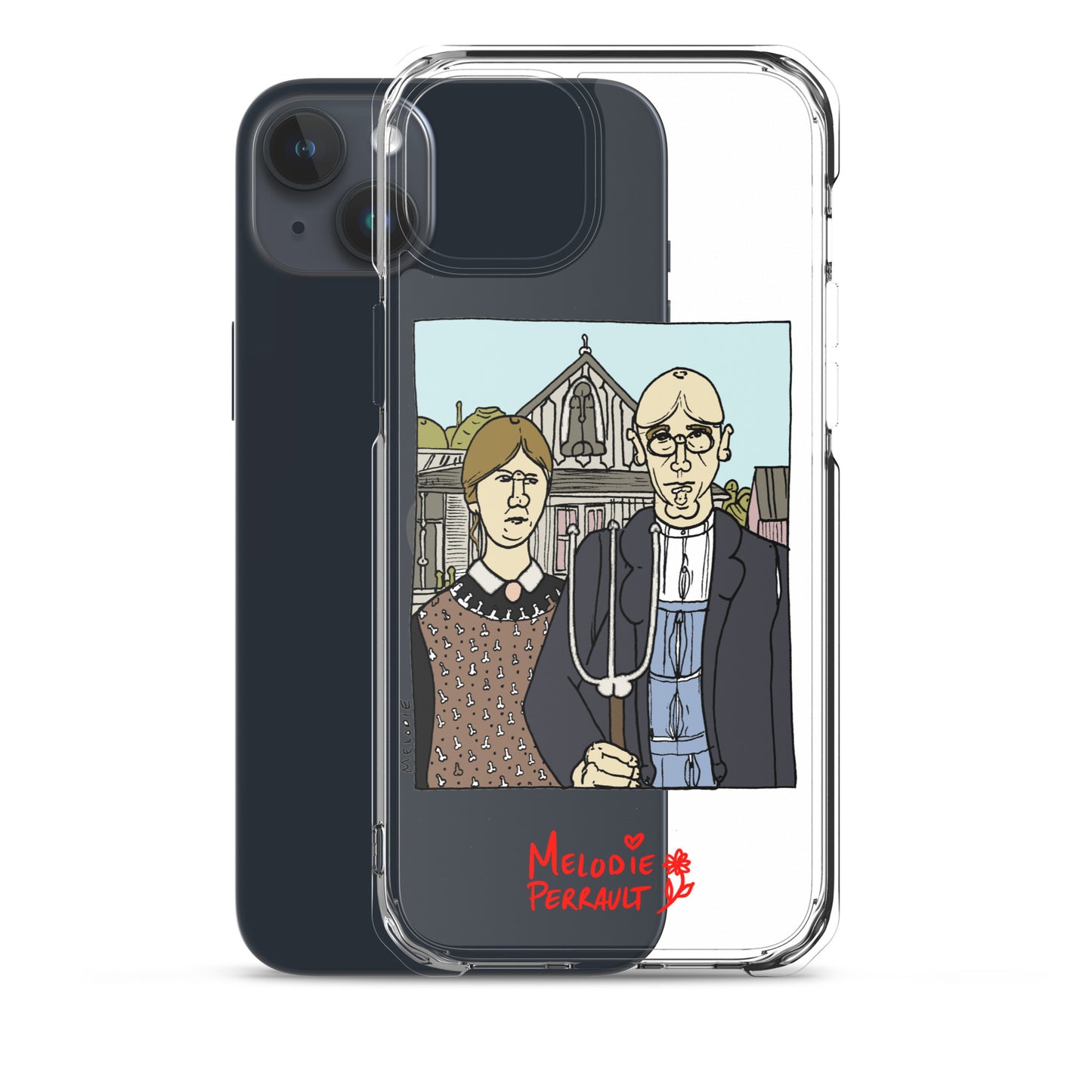 " Grant Wood " American Gothic, Clear Case for iPhone®