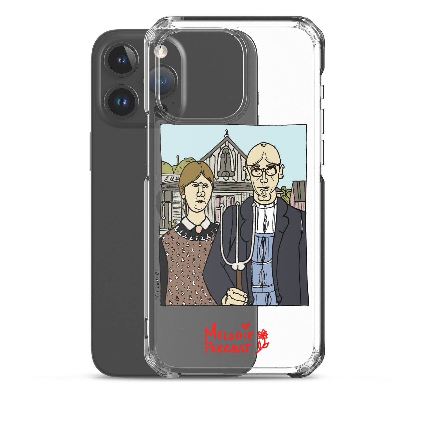 " Grant Wood " American Gothic, Clear Case for iPhone®