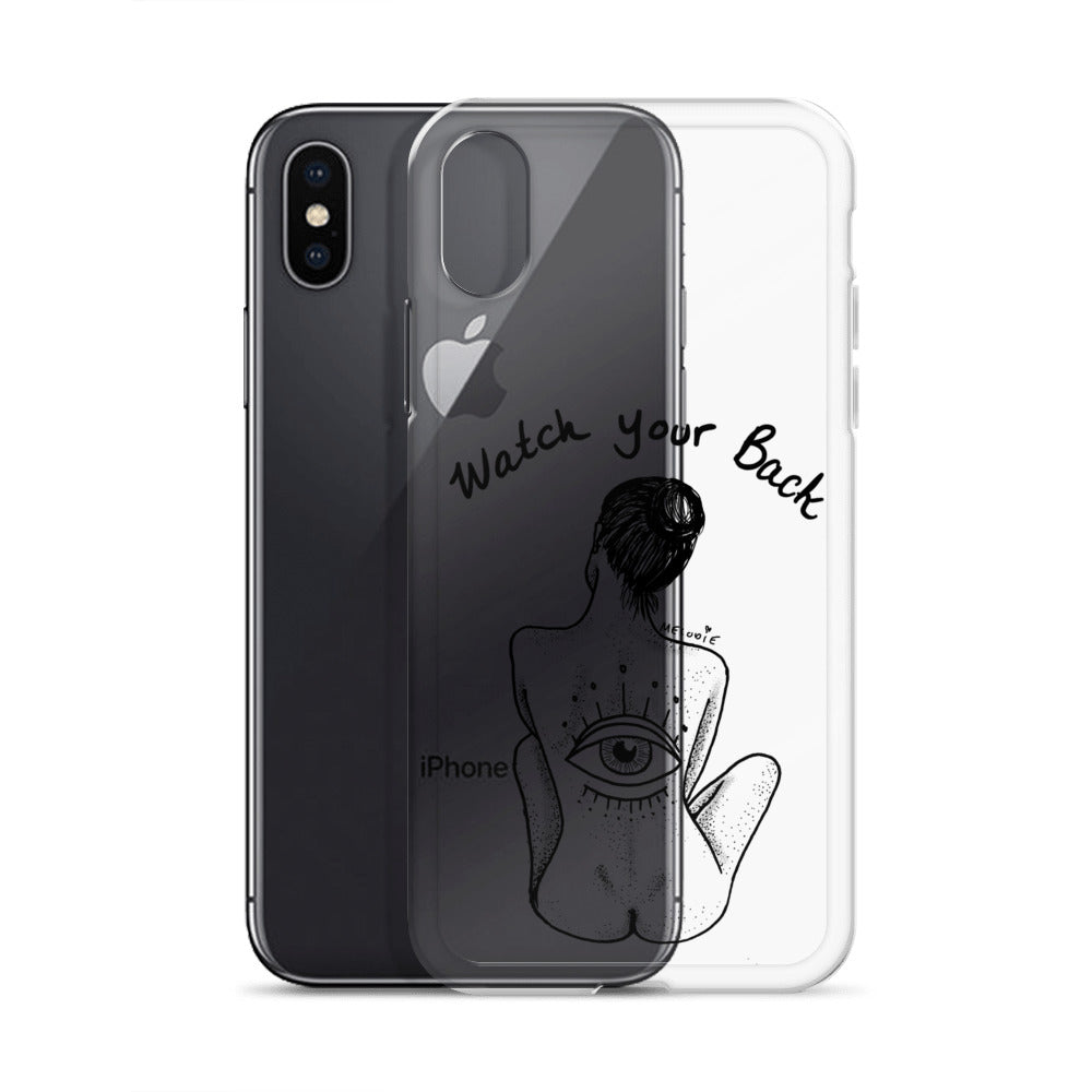 " Watch Your Back " Clear Case for iPhone®