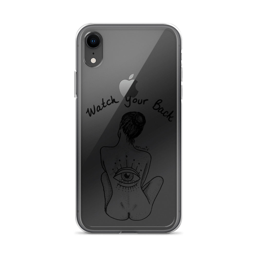 " Watch Your Back " Clear Case for iPhone®