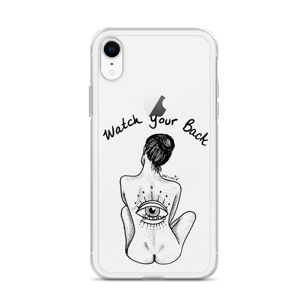 " Watch Your Back " Clear Case for iPhone®