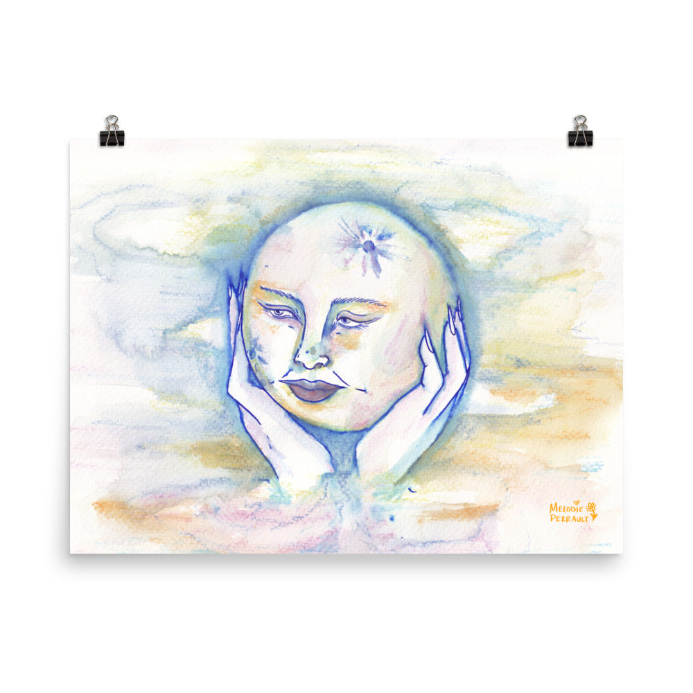 " Lady Moon " Watercolour Print/Poster