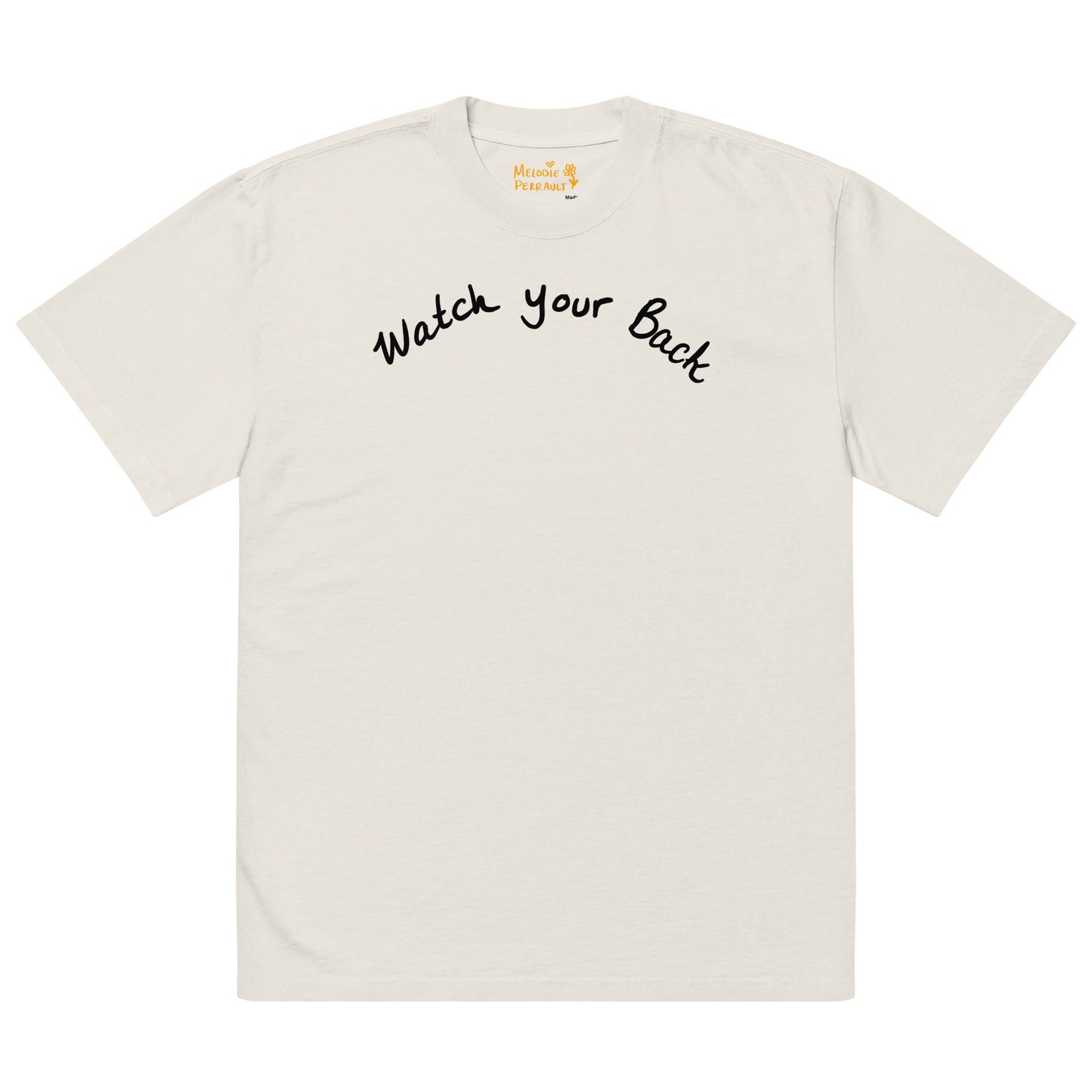 " Watch Your Back " Oversized faded t-shirt